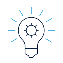 Icon drawing of a lightbulb.