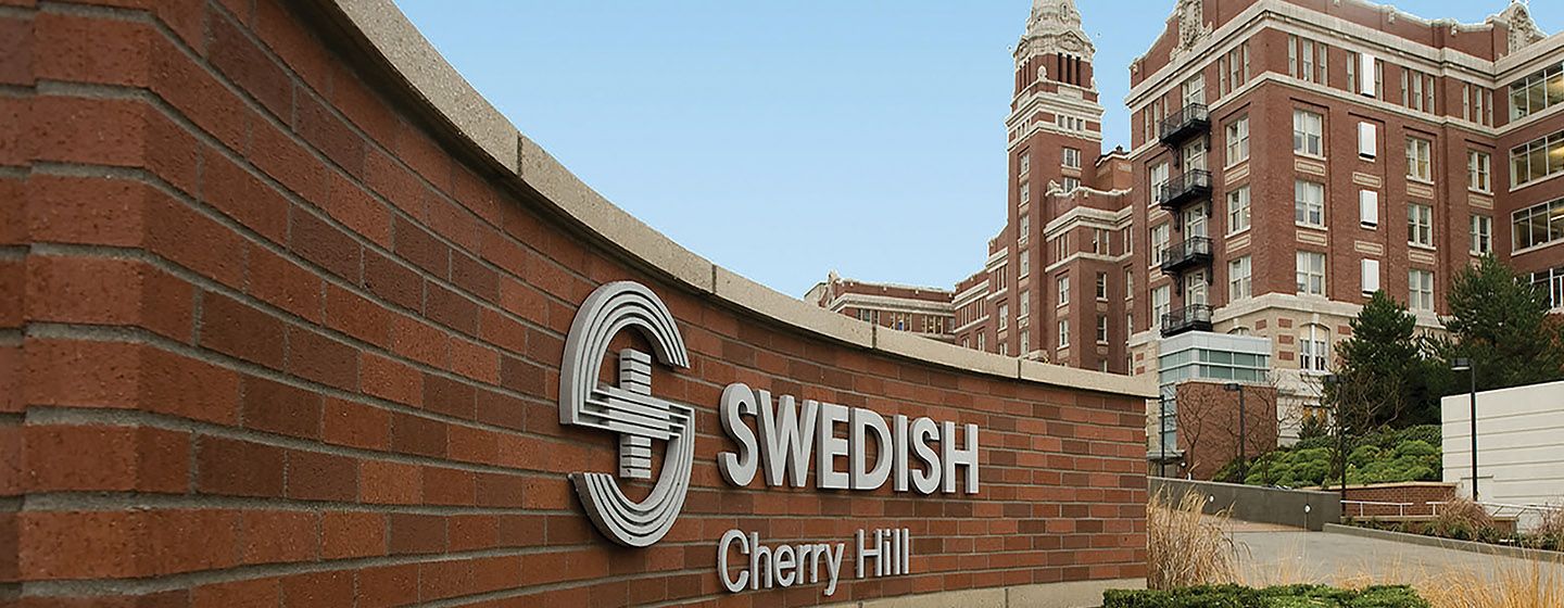 PS&D partner Swedish Cherry Hill Campus entrance in Seattle, exterior view.